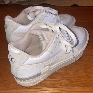 Puma Cali Sport Pastel white chunky platform sneakers